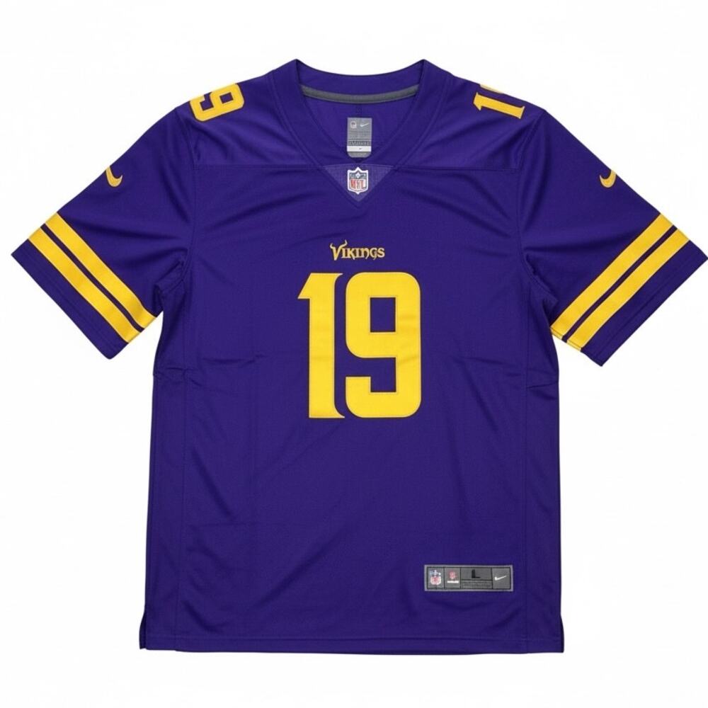 NIKE Men's MINNESOTA VIKINGS "Thielen 19" Jersey PURPLE YELLOW Size LARGE